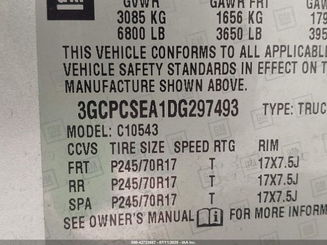 2013 CHEVROLET SILVERADO 1500 3GCPCSEA1DG297493 Photo 8