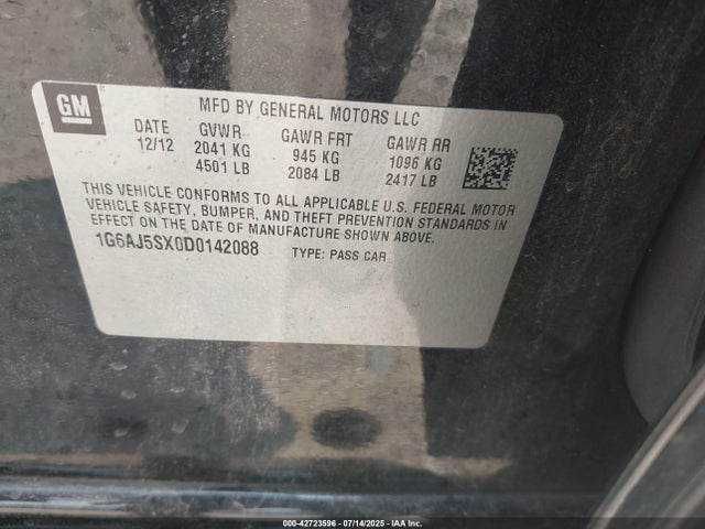 2013 CADILLAC ATS 1G6AJ5SX0D0142088 Photo 8
