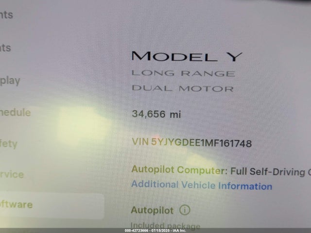 2021 TESLA MODEL Y 5YJYGDEE1MF161748 Photo 6
