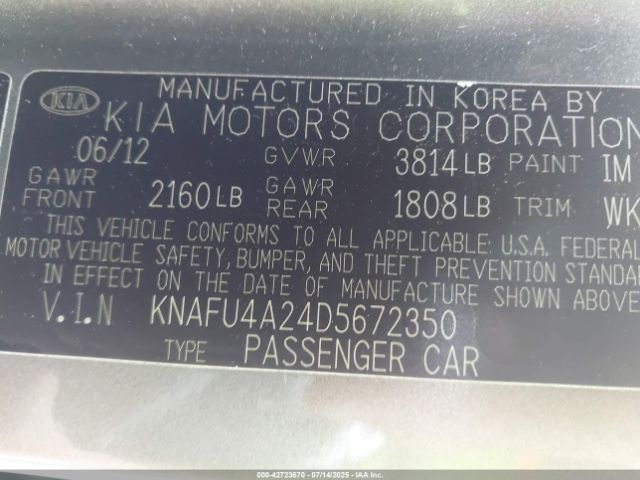 2013 KIA FORTE KNAFU4A24D5672350 Photo 8