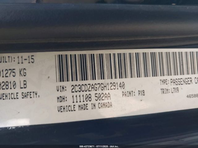 2016 DODGE CHALLENGER 2C3CDZAG7GH129140 Photo 8