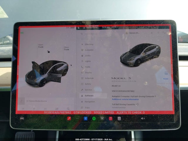 5YJ3E1EA0LF657862 Tesla MODEL 3