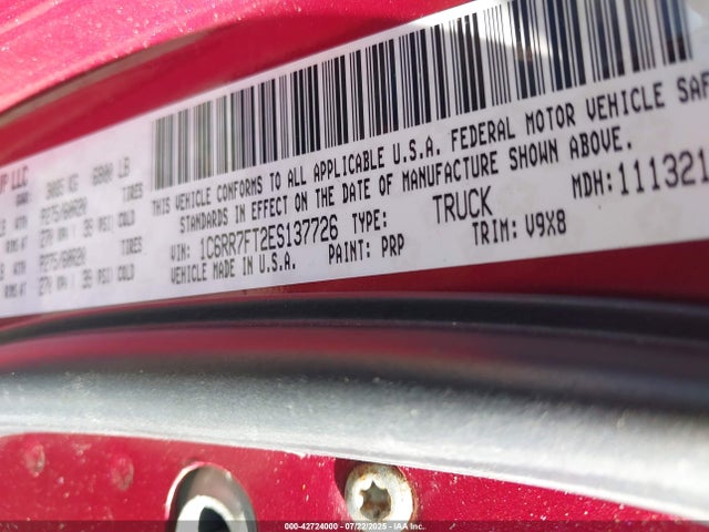 RAM 1500 2014 1C6RR7FT2ES137726 Image 9