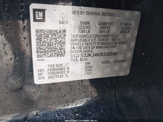 2019 CADILLAC ESCALADE ESV 1GYS3JKJ4KR330048 Photo 8