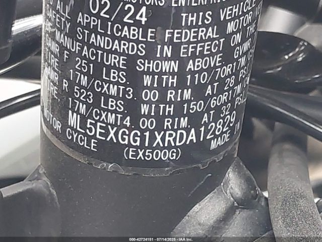 2024 KAWASAKI EX500 ML5EXGG1XRDA12829 Photo 9