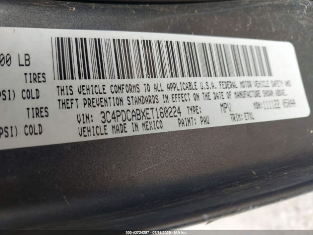 2014 DODGE JOURNEY 3C4PDCABXET160224 Photo 8
