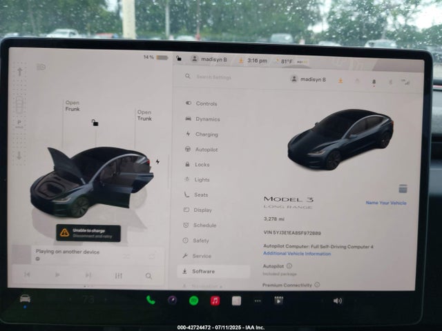2025 TESLA MODEL 3 5YJ3E1EA8SF972889 Photo 6