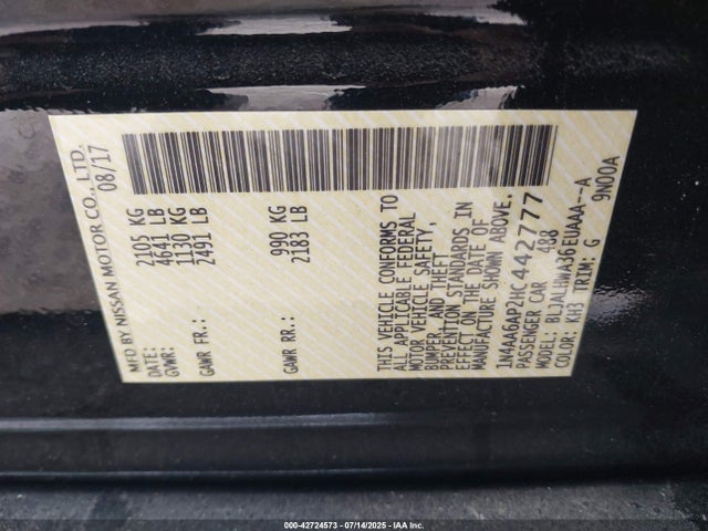 Nissan 2017 2017 1N4AA6AP2HC442777 Image 9