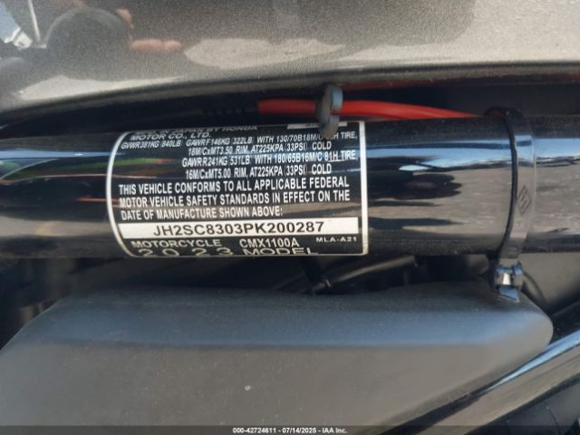 2023 HONDA CMX1100 JH2SC8303PK200287 Photo 9