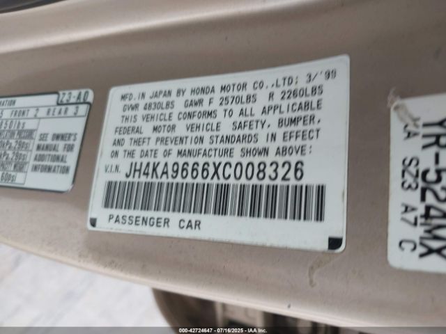 1999 ACURA RL JH4KA9666XC008326 Photo 8