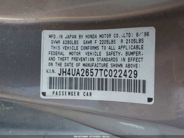 1996 ACURA 2.5TL JH4UA2657TC022429 Photo 8