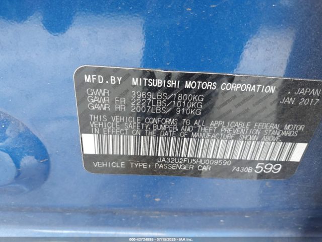 2017 MITSUBISHI LANCER JA32U2FU5HU009590 Photo 8