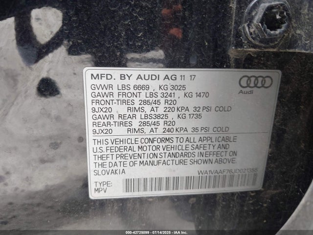 2018 AUDI Q7 WA1VAAF76JD021355 Photo 8