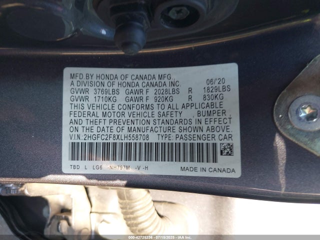 2HGFC2F8XLH558708 Honda k20c2