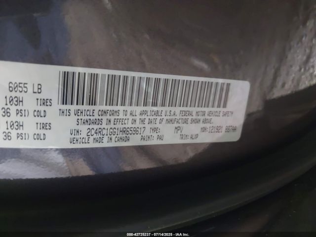 2017 CHRYSLER PACIFICA 2C4RC1GG1HR659617 Photo 8