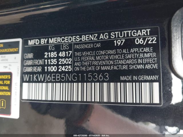 2022 MERCEDES-BENZ AMG C 43 W1KWJ6EB5NG115363 Photo 8