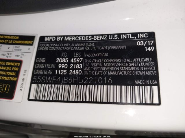 2017 MERCEDES-BENZ C 300 55SWF4JB6HU221016 Photo 8