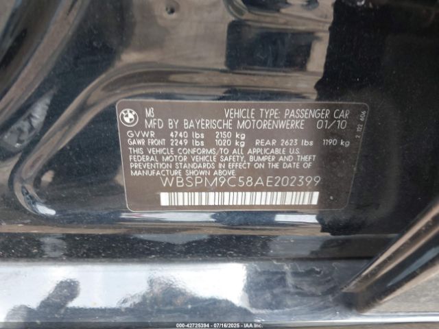 2010 BMW M3 WBSPM9C58AE202399 Photo 8