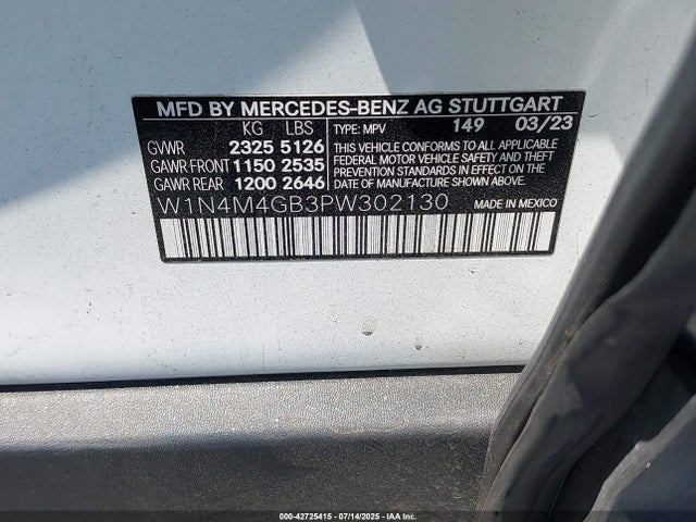 W1N4M4GB3PW302130 Mercedes-Benz m260