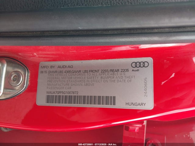 2016 AUDI A3 WAUA7GFF5G1007872 Photo 8