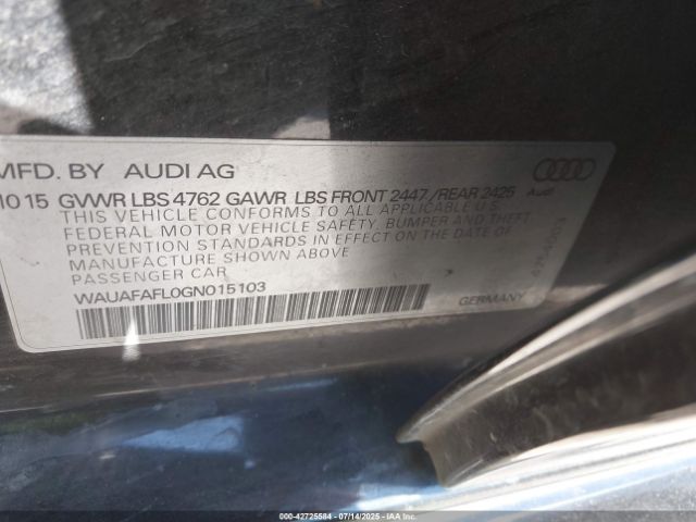 2016 AUDI A4 WAUAFAFL0GN015103 Photo 8