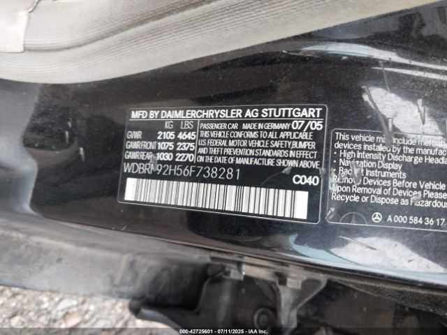 2006 MERCEDES-BENZ C 280 WDBRF92H56F738281 Photo 8