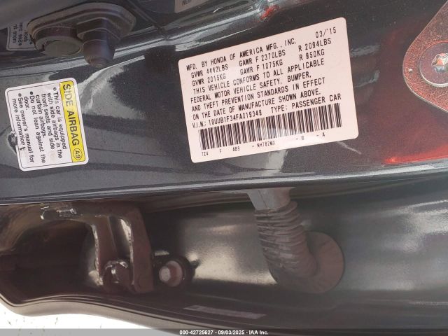 2015 ACURA TLX 19UUB1F34FA019349 Photo 8