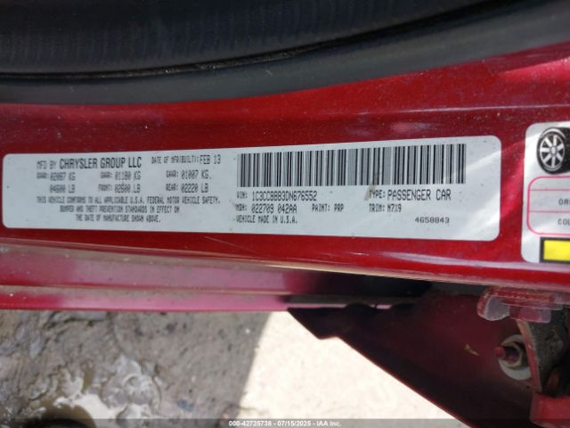 2013 CHRYSLER 200 1C3CCBBB3DN676552 Photo 8