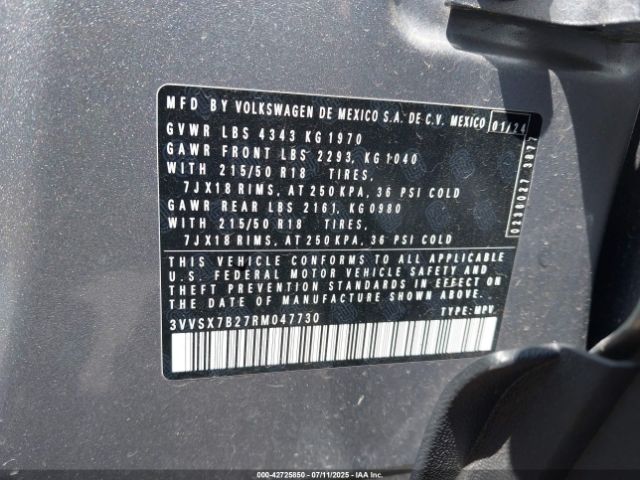 2024 VOLKSWAGEN TAOS 3VVSX7B27RM047730 Photo 8