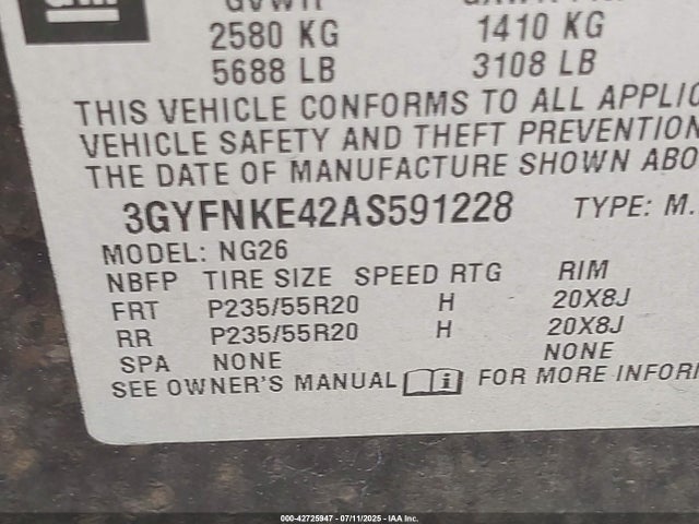 2010 CADILLAC SRX 3GYFNKE42AS591228 Photo 8