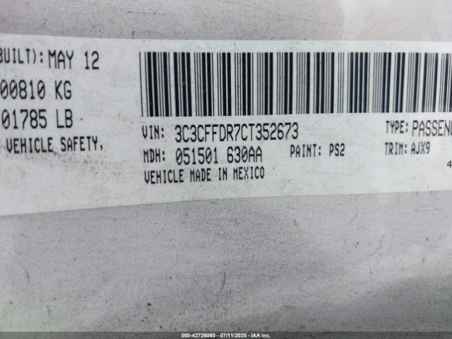 2012 FIAT 500C 3C3CFFDR7CT352673 Photo 8