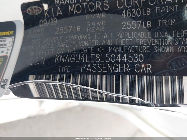 KIA gdi nu 2020 KNAGU4LE8L5044530 Image 9