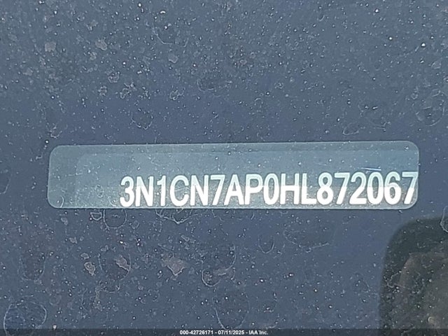 3N1CN7AP0HL872067 Nissan 2017