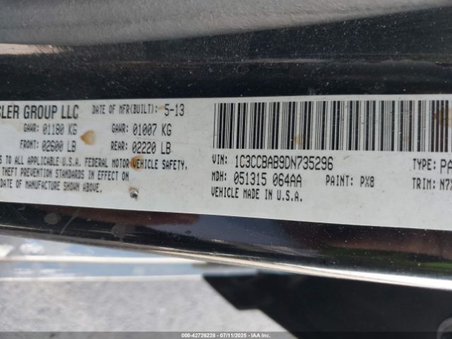 2013 CHRYSLER 200 1C3CCBAB9DN735296 Photo 8