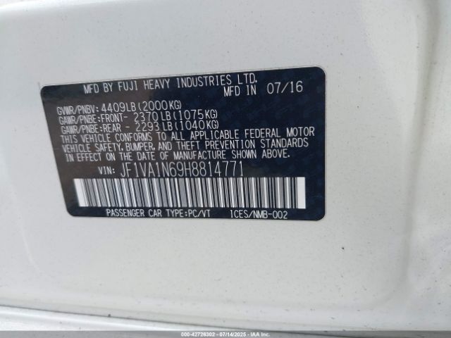2017 SUBARU WRX JF1VA1N69H8814771 Photo 8