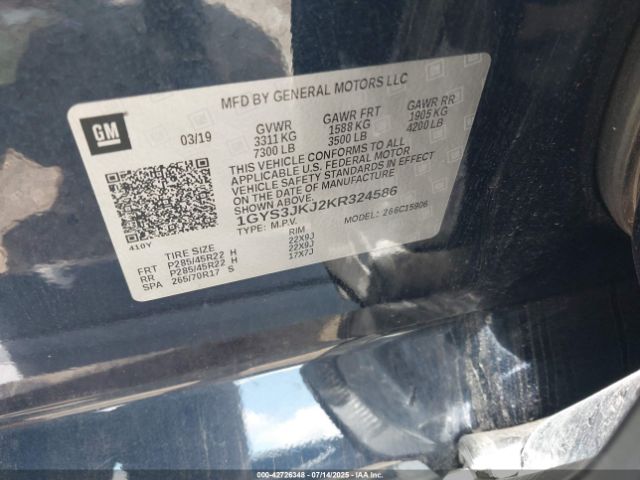 2019 CADILLAC ESCALADE ESV 1GYS3JKJ2KR324586 Photo 8