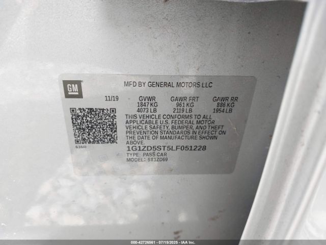2020 CHEVROLET MALIBU 1G1ZD5ST5LF051228 Photo 8