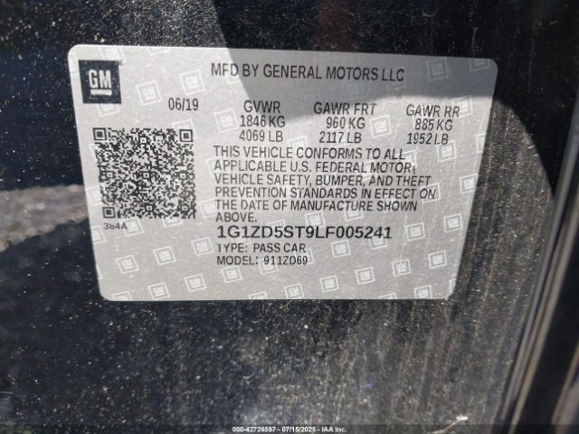 2020 CHEVROLET MALIBU 1G1ZD5ST9LF005241 Photo 8