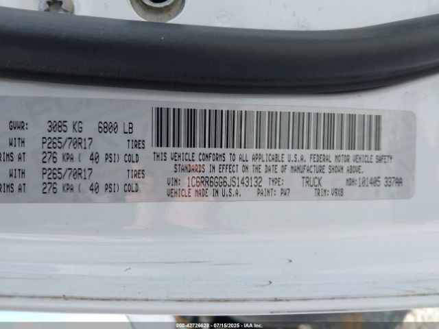 2018 RAM 1500 1C6RR6GG6JS143132 Photo 8