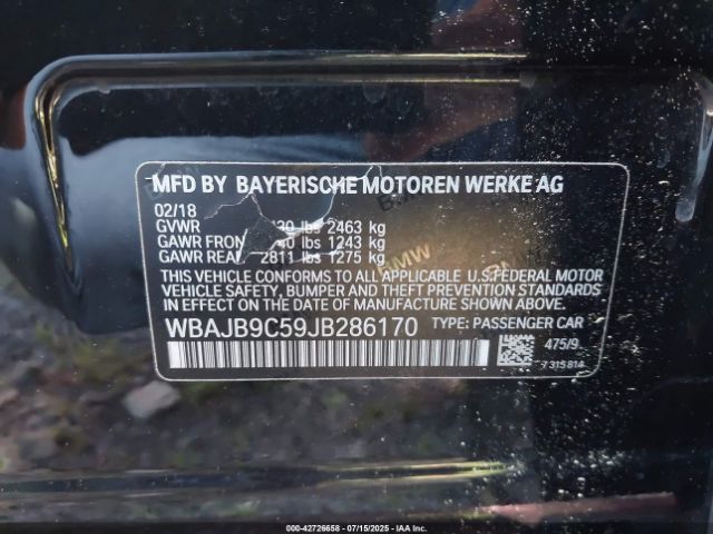 2018 BMW M550I WBAJB9C59JB286170 Photo 8