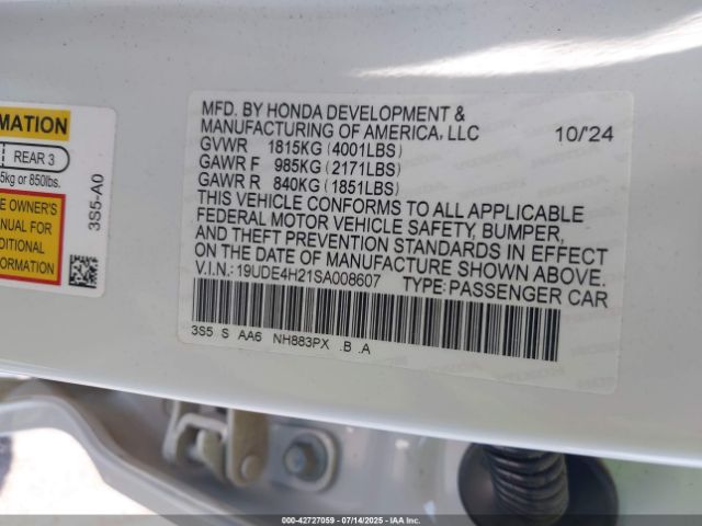 2025 ACURA INTEGRA 19UDE4H21SA008607 Photo 8