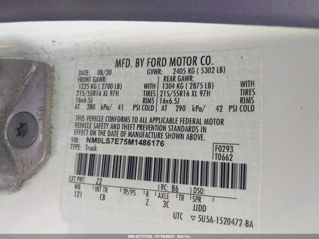 Ford pfi 2021 NM0LS7E75M1486176 Image 9
