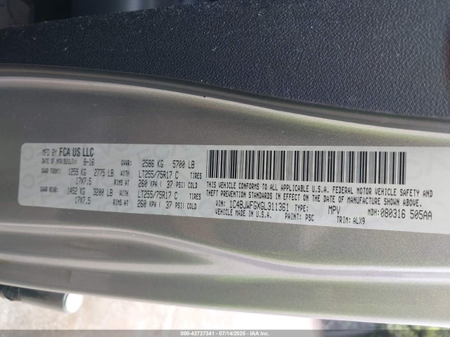 1C4BJWFGXGL311361 Jeep 2016