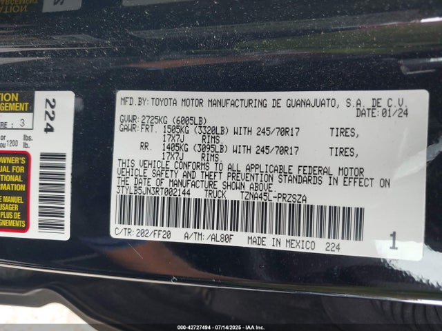 Toyota t24a-fts 2024 3TYLB5JN3RT002144 Image 9