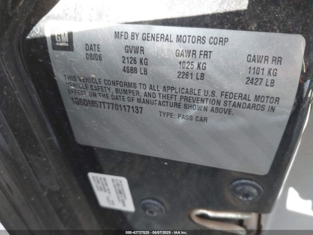 2007 CADILLAC CTS 1G6DM57T770117137 Photo 8