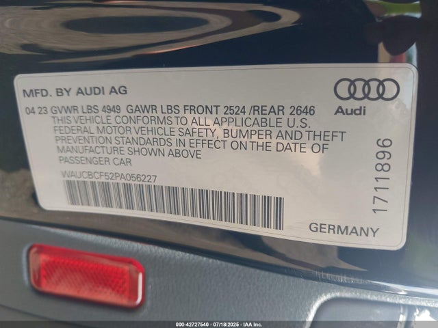 2023 AUDI A5 SPORTBACK WAUCBCF52PA056227 Photo 8