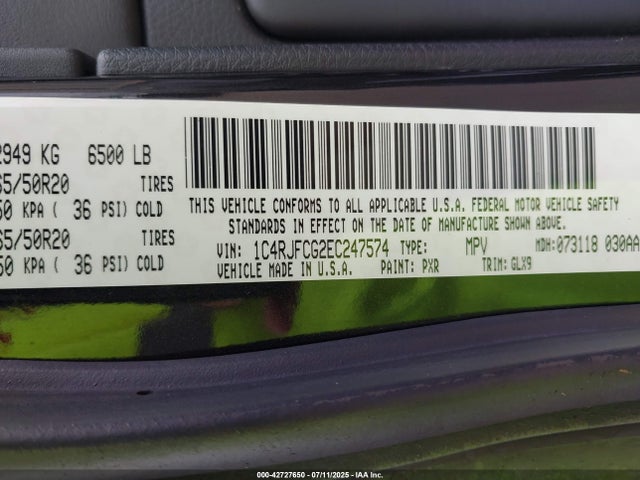 Jeep Grand Cherokee 2014 1C4RJFCG2EC247574 Image 9