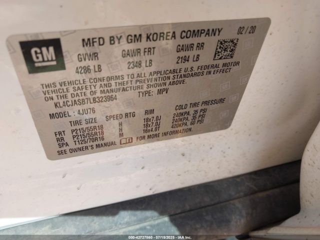 2020 BUICK ENCORE KL4CJASB7LB323964 Photo 8