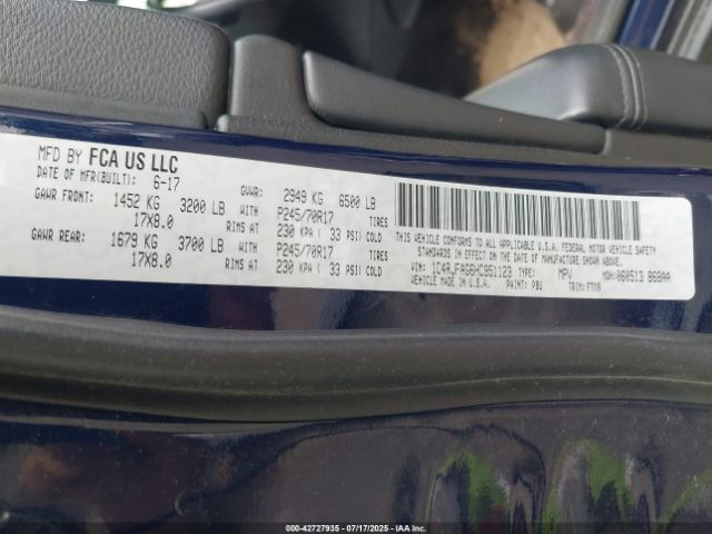 2017 JEEP GRAND CHEROKEE 1C4RJFAG6HC951123 Photo 8