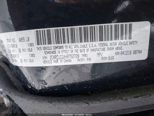 2017 CHRYSLER PACIFICA 2C4RC1EG0HR752728 Photo 8